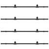 Liukuovi Hardware Kit 400 cm Teräs Musta