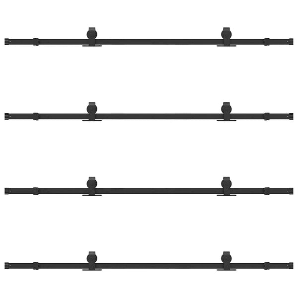 Liukuovi Hardware Kit 400 cm Teräs Musta