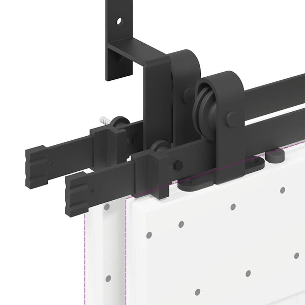 Liukuovi Hardware Kit 400 cm Teräs Musta