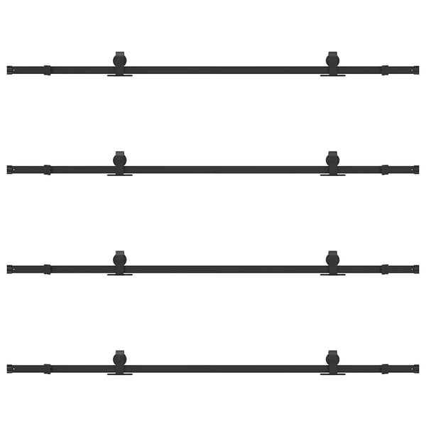 Liukuovi Hardware Kit 427 cm Teräs Musta