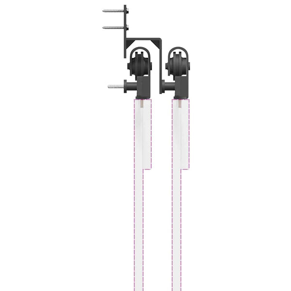 Liukuovi Hardware Kit 427 cm Teräs Musta