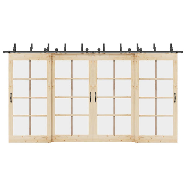 Liukuovi Hardware Kit 427 cm Teräs Musta