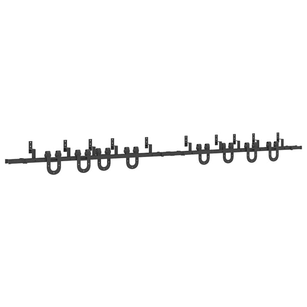 400 cm Musta Teräs Liukuovi Hardware Kit