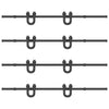 400 cm Musta Teräs Liukuovi Hardware Kit