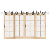 400 cm Musta Teräs Liukuovi Hardware Kit