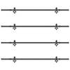 Mustat Teräsliukuovet Hardware Kit 427 cm