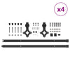 Mustat Teräsliukuovet Hardware Kit 427 cm