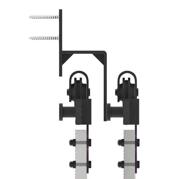 Mustat Teräsliukuovet Hardware Kit 427 cm