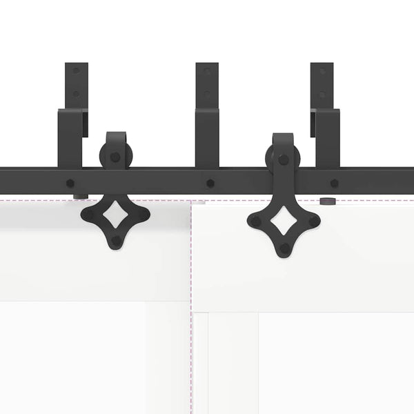 Mustat Teräsliukuovet Hardware Kit 427 cm