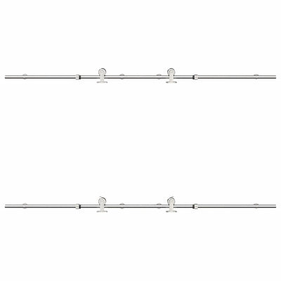 Hopea liukuoven asennustarvikkeet Noruca 200cm (ruostumaton teräs)