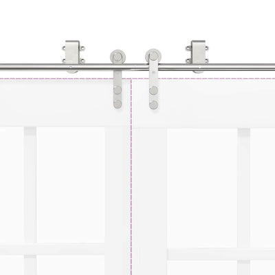 Hopea liukuoven asennustarvikkeet Marijen 183cm (ruostumaton teräs)