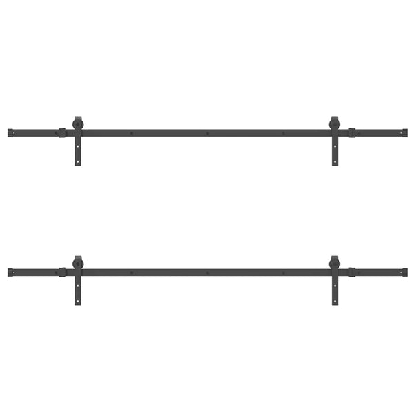 Liukuovi Hardware Kit 427 cm Teräs Musta