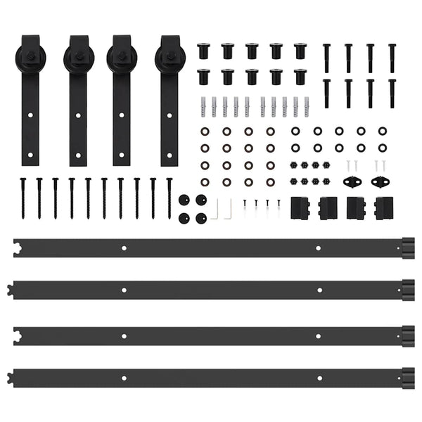 Liukuovi Hardware Kit 427 cm Teräs Musta