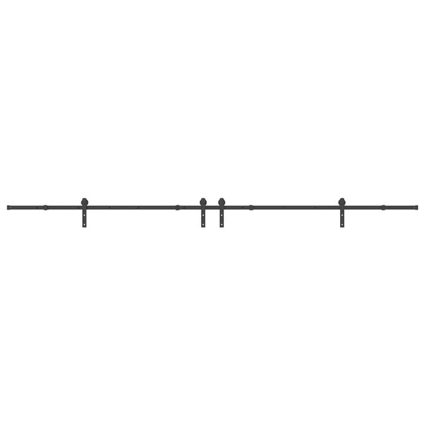 Musta liukuovi hardware kit Ghibu 400cm (teräs)