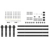 Musta liukuovi hardware kit Ghibu 400cm (teräs)