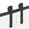 Musta liukuovi hardware kit Ghibu 400cm (teräs)
