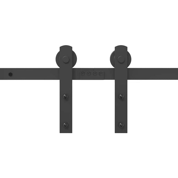 Musta liukuovi hardware kit Ghibu 400cm (teräs)