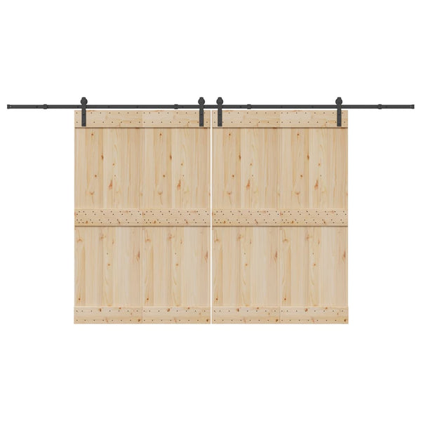 Musta liukuovi hardware kit Ghibu 400cm (teräs)