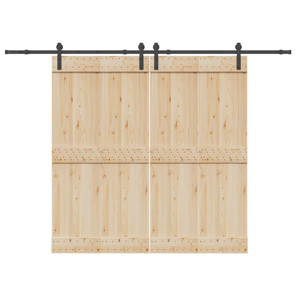 Musta liukuoven asennussarja teräs Ghibu 305cm