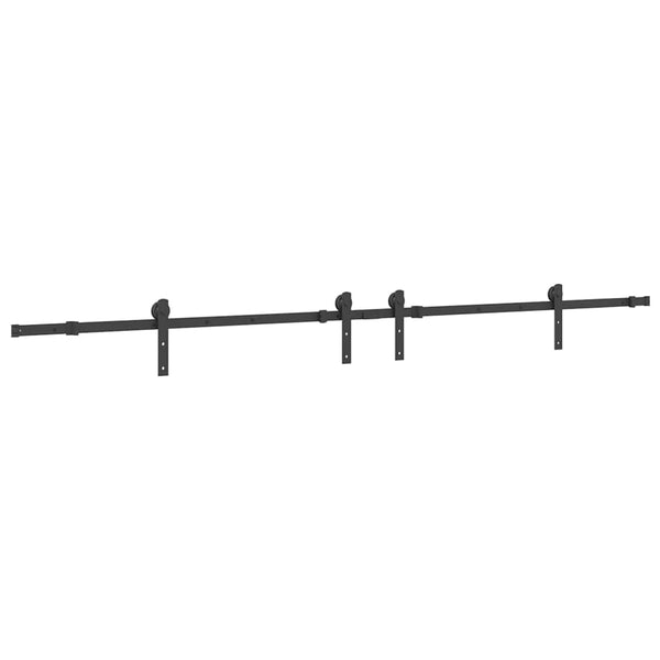 Musta liukuovi hardware kit Ghibu 427cm (teräs)