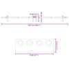 Musta liukuovi hardware kit Ghibu 427cm (teräs)