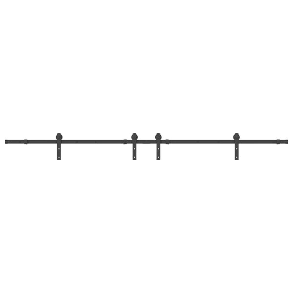 Musta liukuovi hardware kit Ghibu 427cm (teräs)