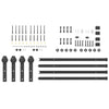 Musta liukuovi hardware kit Ghibu 427cm (teräs)
