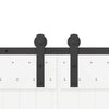 Musta liukuovi hardware kit Ghibu 427cm (teräs)