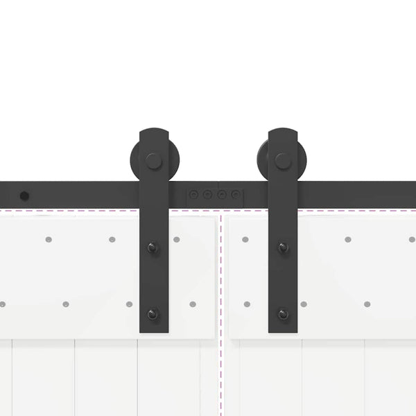 Musta liukuovi hardware kit Ghibu 427cm (teräs)
