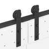 Musta liukuovi hardware kit Ghibu 427cm (teräs)