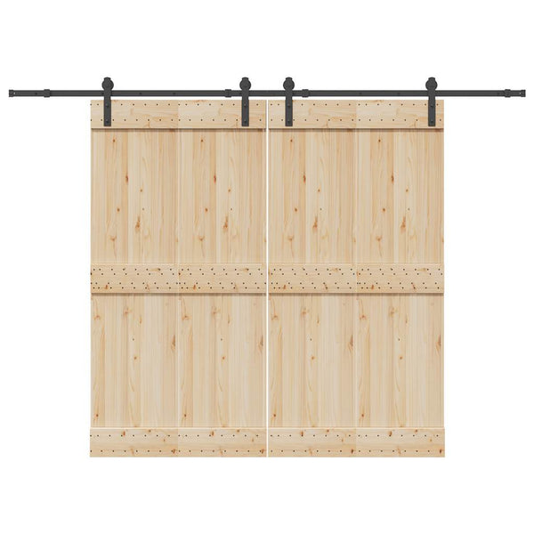 Musta liukuovi hardware kit Ghibu 427cm (teräs)
