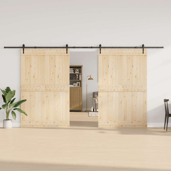 Musta liukuovi hardware kit Fimu 427cm (teräs)