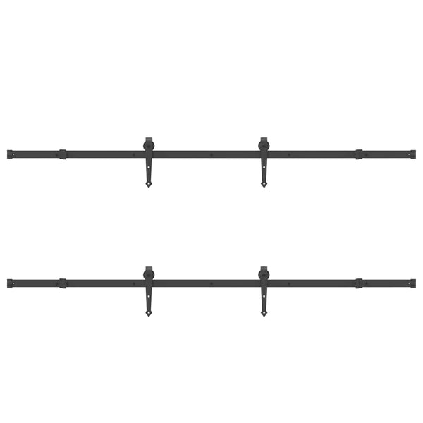 Musta liukuovi hardware kit Fimu 427cm (teräs)