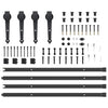 Musta liukuovi hardware kit Fimu 427cm (teräs)