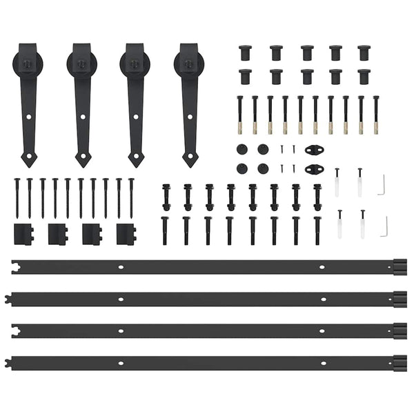 Musta liukuovi hardware kit Fimu 427cm (teräs)