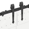 Musta liukuovi hardware kit Fimu 427cm (teräs)