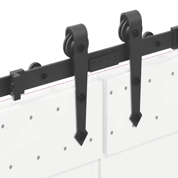 Musta liukuovi hardware kit Fimu 427cm (teräs)