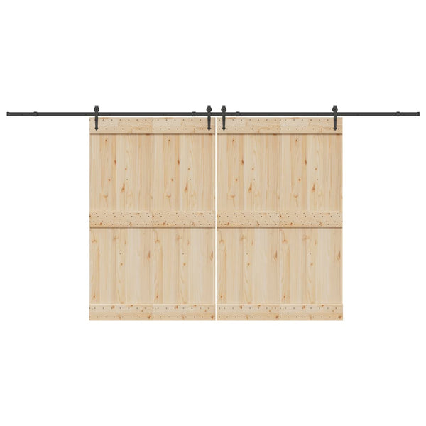 Musta liukuovi hardware kit Fimu 427cm (teräs)