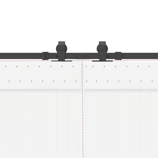 Liukuovi Hardware Kit 400 cm Teräs Musta