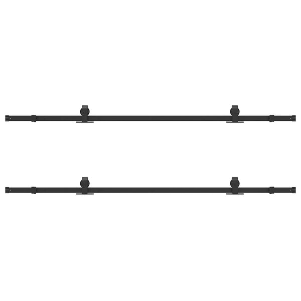 Liukuovi Hardware Kit 427 cm Teräs Musta