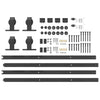 Liukuovi Hardware Kit 427 cm Teräs Musta