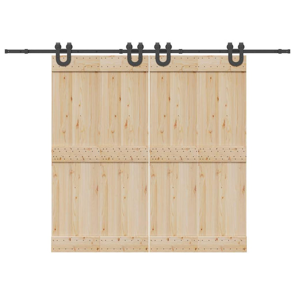 Musta liukuoven asennussarja teräs Marghiloman 366cm