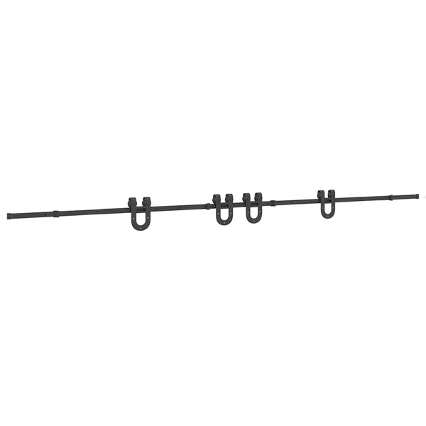 Musta liukuovi hardware kit Marghiloman 400cm (teräs)