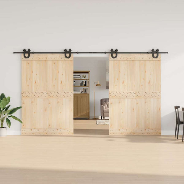 Musta liukuovi hardware kit Marghiloman 400cm (teräs)