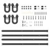 Musta liukuovi hardware kit Marghiloman 400cm (teräs)