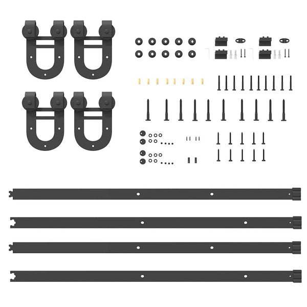 Musta liukuovi hardware kit Marghiloman 400cm (teräs)