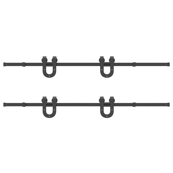 Musta liukuovi hardware kit Marghiloman 400cm (teräs)