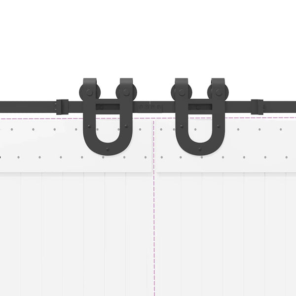 Musta liukuovi hardware kit Marghiloman 400cm (teräs)
