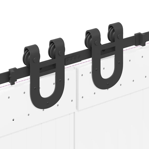 Musta liukuovi hardware kit Marghiloman 400cm (teräs)