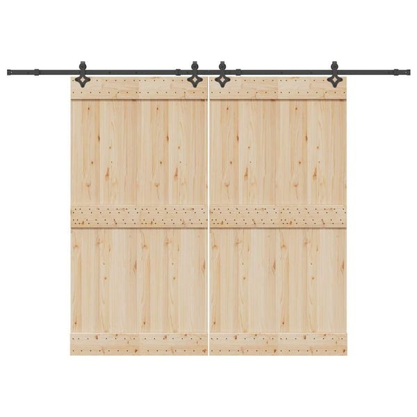 Musta liukuoven asennussarja teräs Aftenie 305cm